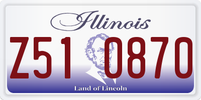 IL license plate Z510870