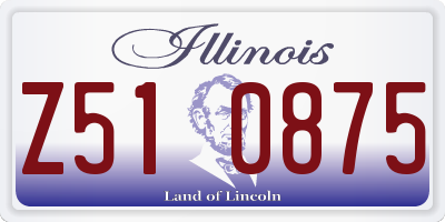 IL license plate Z510875