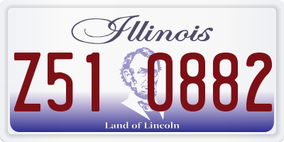 IL license plate Z510882
