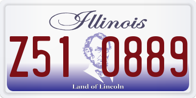 IL license plate Z510889
