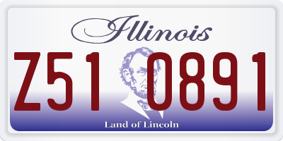 IL license plate Z510891