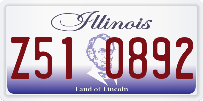 IL license plate Z510892