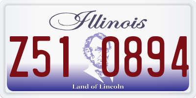 IL license plate Z510894