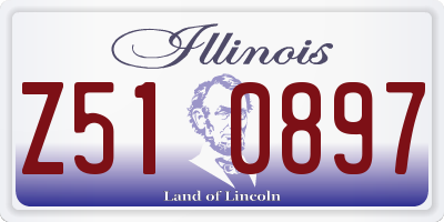IL license plate Z510897