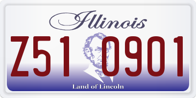 IL license plate Z510901