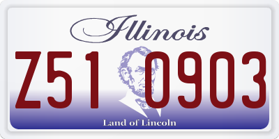 IL license plate Z510903