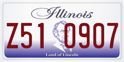 IL license plate Z510907