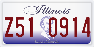 IL license plate Z510914