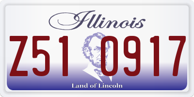 IL license plate Z510917