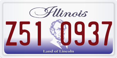 IL license plate Z510937