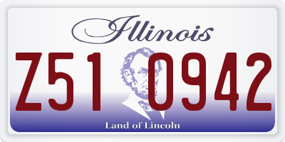 IL license plate Z510942