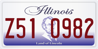 IL license plate Z510982