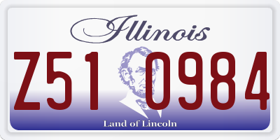 IL license plate Z510984