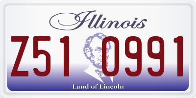 IL license plate Z510991