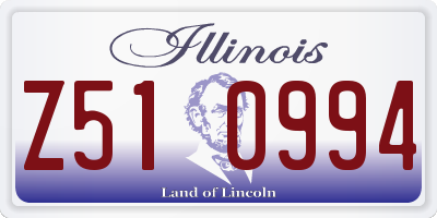 IL license plate Z510994