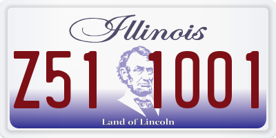 IL license plate Z511001