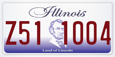 IL license plate Z511004