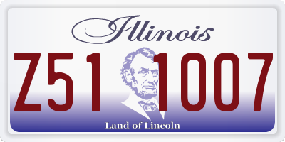 IL license plate Z511007