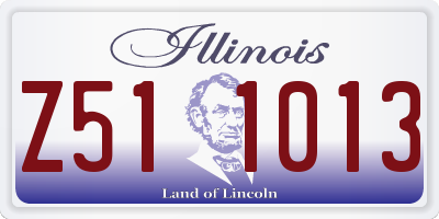IL license plate Z511013