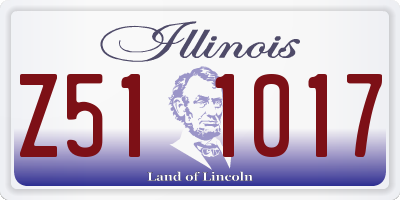 IL license plate Z511017