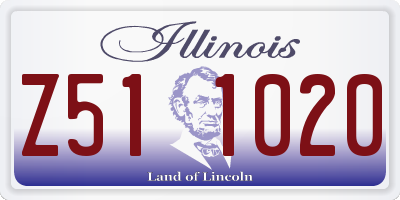 IL license plate Z511020