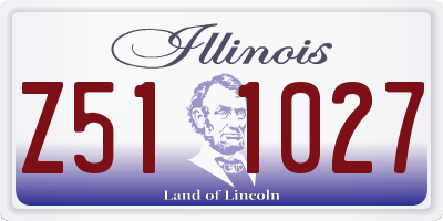 IL license plate Z511027
