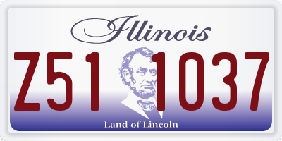 IL license plate Z511037