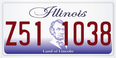 IL license plate Z511038