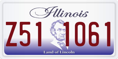 IL license plate Z511061