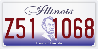 IL license plate Z511068