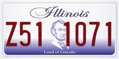 IL license plate Z511071