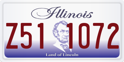 IL license plate Z511072