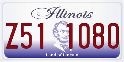 IL license plate Z511080