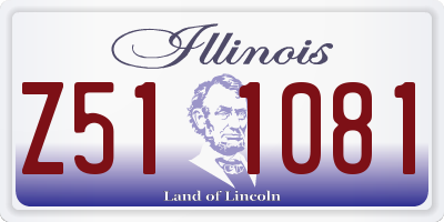 IL license plate Z511081