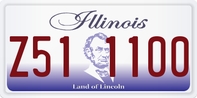 IL license plate Z511100