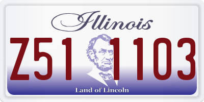 IL license plate Z511103