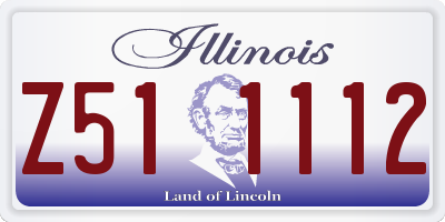IL license plate Z511112