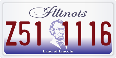 IL license plate Z511116