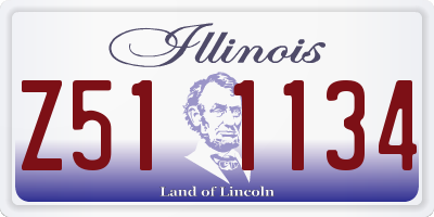 IL license plate Z511134