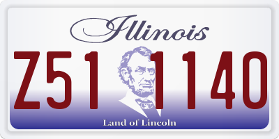 IL license plate Z511140