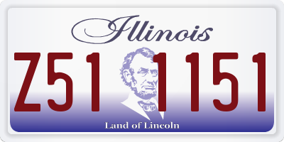 IL license plate Z511151
