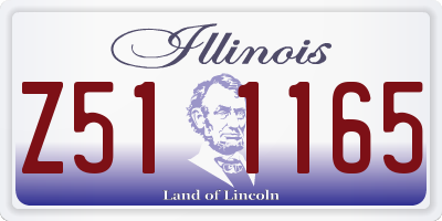 IL license plate Z511165