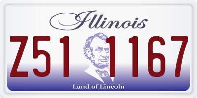 IL license plate Z511167
