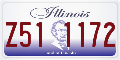 IL license plate Z511172
