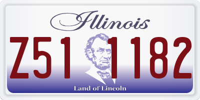 IL license plate Z511182