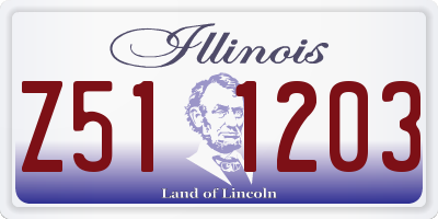 IL license plate Z511203