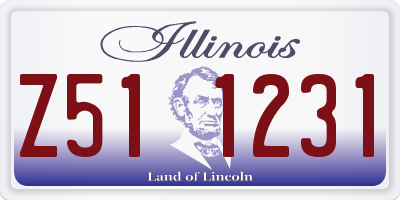 IL license plate Z511231