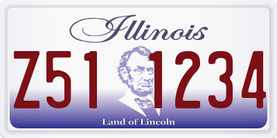 IL license plate Z511234