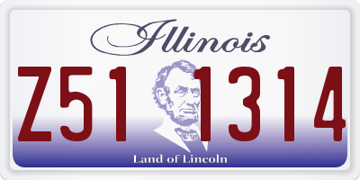 IL license plate Z511314