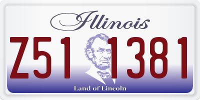 IL license plate Z511381
